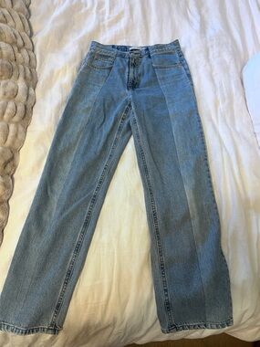 Women’s Straight Leg Jeans in Light Blue “stovepipe Jean”